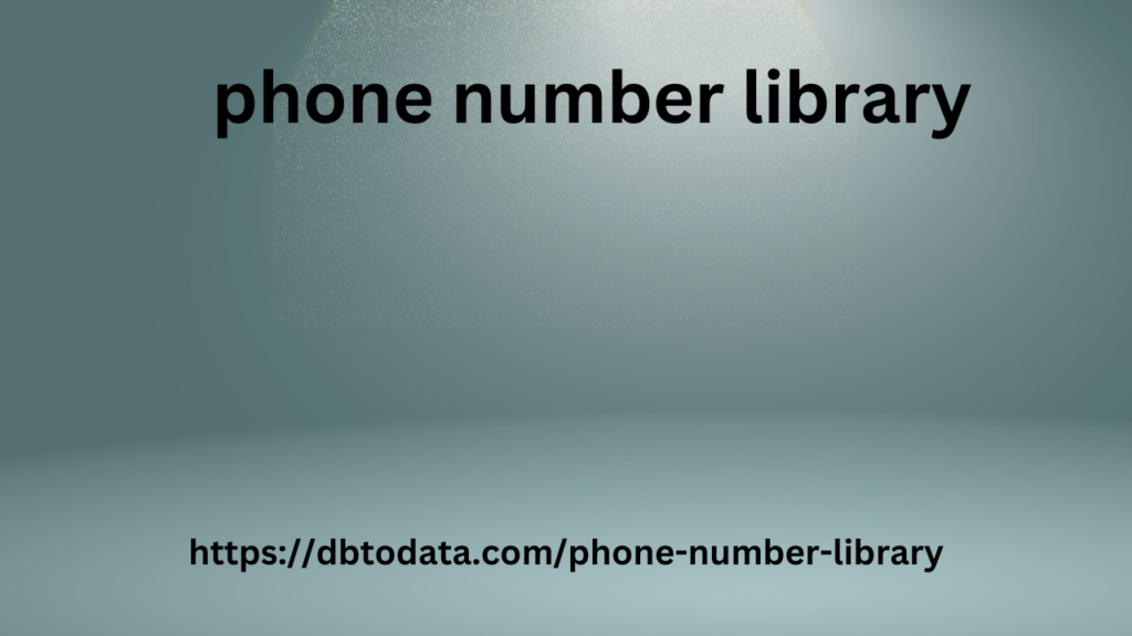 phone number library